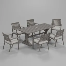 Gray Outdoor Dining Set