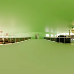 Green Public Hall Interior HDRi