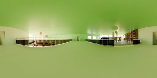 Green Public Hall Interior HDRi
