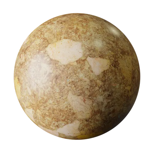 Satin Golden Veined Cream Marble