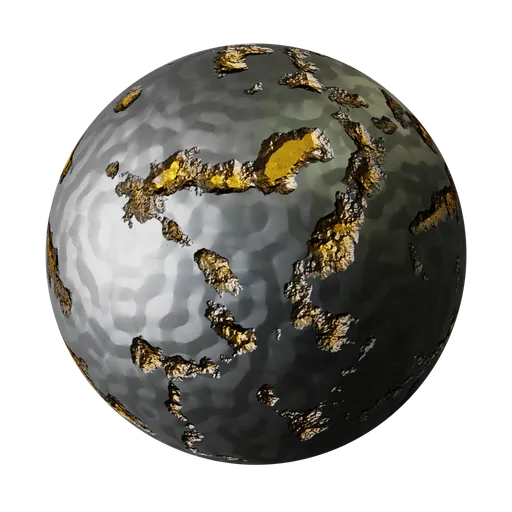 Ore containing gold nuggets
