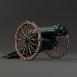 War cannon Low Poly PBR