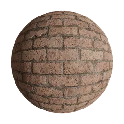 "Highly detailed old brick wall PBR texture for 3D modeling in Blender, available in 4K resolution."