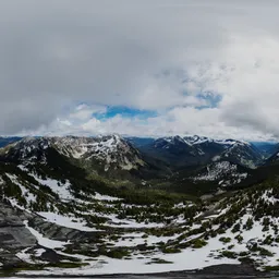 Aerial Mountain Landscape Cloudy