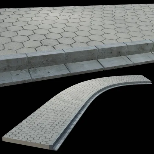 Realistic shapeable Street Floor