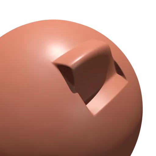 3D sculpting brush for creating circular connector elements on hard surfaces in Blender.