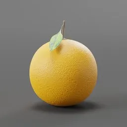 Orange Citrus Fruit with Leaf