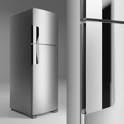 "Get the highly detailed and accurate 3D asset of Refrigerator Consul CRM44 for Blender 3D. This photorealistic fan art showcases the modern design and functionality of the popular kitchen appliance. Perfect for adding realism to your virtual scenes or projects."