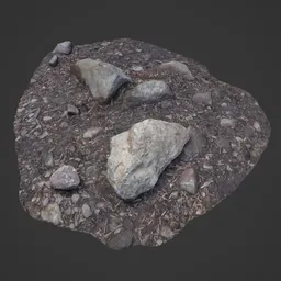 Ground Rock Photoscan Low Poly