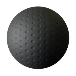 Black Rubber with Deep Round Dimples