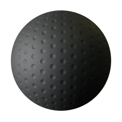 Black Rubber with Deep Round Dimples