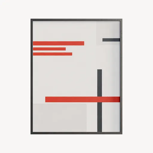 Abstract Painting De Stijl-Inspired