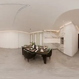 Luxury dining hall modern interior