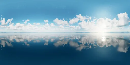 Crystal Blue Midday Clouds