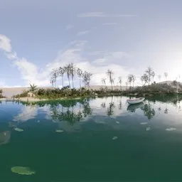 Tropical island lake day