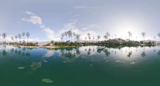 Tropical island lake day