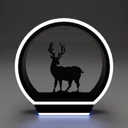 Deer silhouette mood lamp