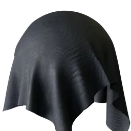Charcoal Pleated Fabric