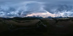 Dramatic Sunset Clouds Mountains