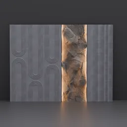 Backlit Stone & Geometric Concrete