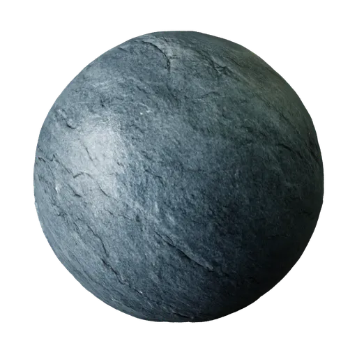 High-resolution 2K PBR slate stone texture with displacement for 3D modeling in Blender, ideal for floors and walls.