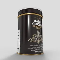 Premium Dark Cocoa Powder Tin Can