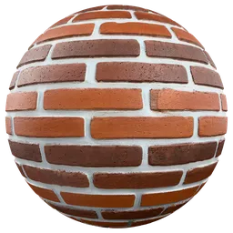 Painted Brick Wall White Mortar