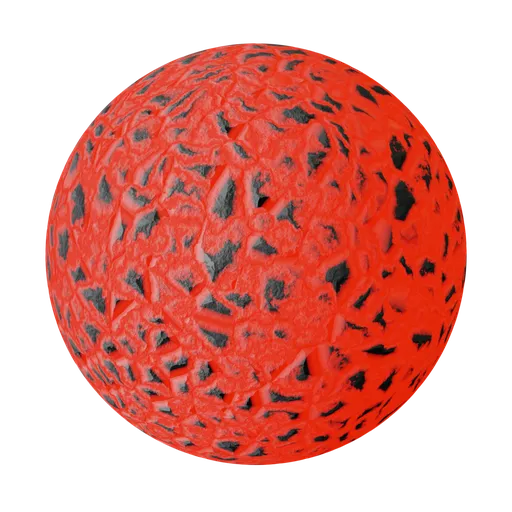 Small Chunked Glowing Rock Red