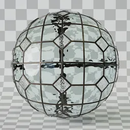 Diamond Grid Glass Panel Clear Base