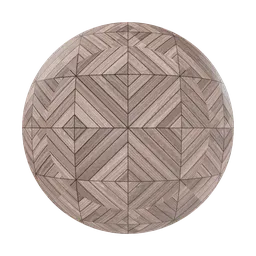 Seamless herringbone wooden parquet texture for 3D modeling and rendering in PBR workflows.