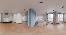 Modern bedroom apartment interior