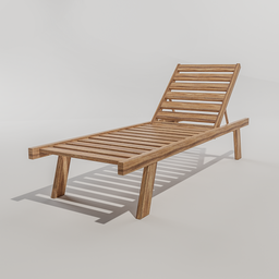 "Sun Lounger Chair - a realistic 3D model for Blender 3D. This poolside lounger features a simple, wooden/bamboo design, perfect for architectural visualization. Not rigged. Explore more archviz models in my profile."
