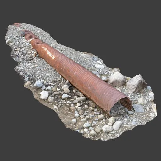 Metal Rusty Drain Pipe Photoscan