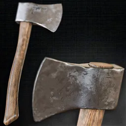 Weathered Wooden Axe