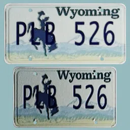 Wyoming Licence plate PL