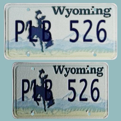 Wyoming Licence plate PL FREE Vehicle Parts models BlenderKit
