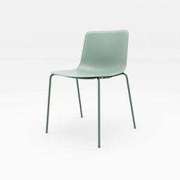 "Fredericia Pato 4 Leg Ocean Green - Environmentally Friendly Recycled Polypropylene Chair - 3D Model for Blender 3D"