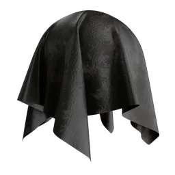 Procedural weathered used leather black