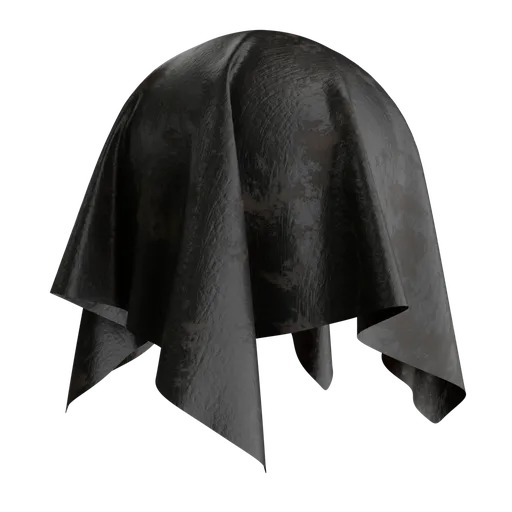Procedural weathered used leather black