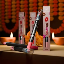 Crayon lipstick festive theme mockup