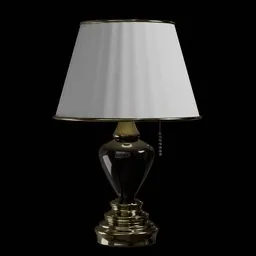 Realistic 3D lampshade model with detailed textures, ideal for interior design renderings in Blender.