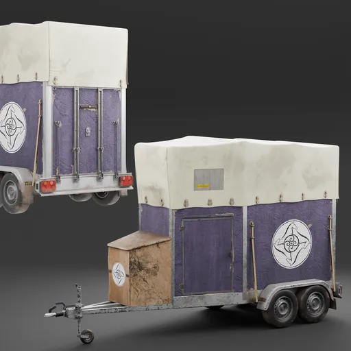 Towable Horse Trailer Purple