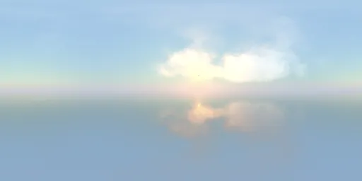 Foggy blue sky