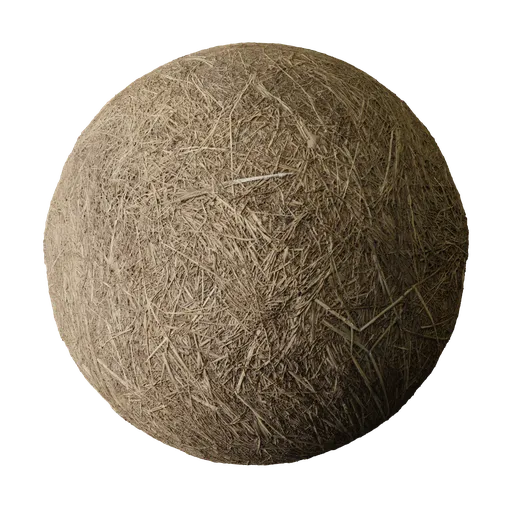 Brown Hay Covered Ground
