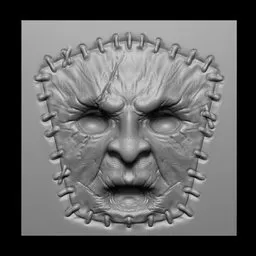 NS Monster face stitched flesh