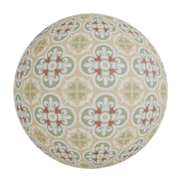 Floral motif tile