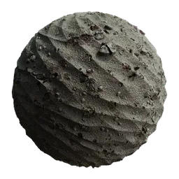 Highly detailed rocky desert PBR texture for 3D ground surfaces, suitable for Blender and other 3D applications.