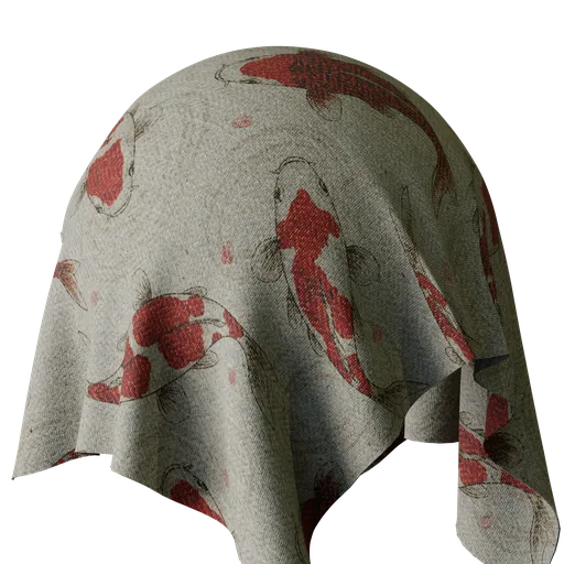 Koi Print Wool