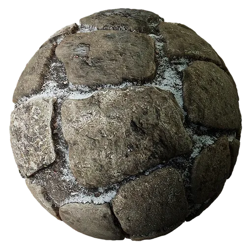 High-quality seamless stone wall PBR texture for 3D rendering.