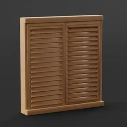 Wood Window 106x17x12